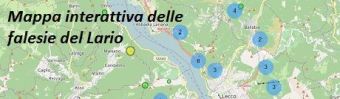 Mappa interattiva delle falesie del Lario