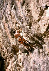 Arrampicata al settore B di Mouzaki