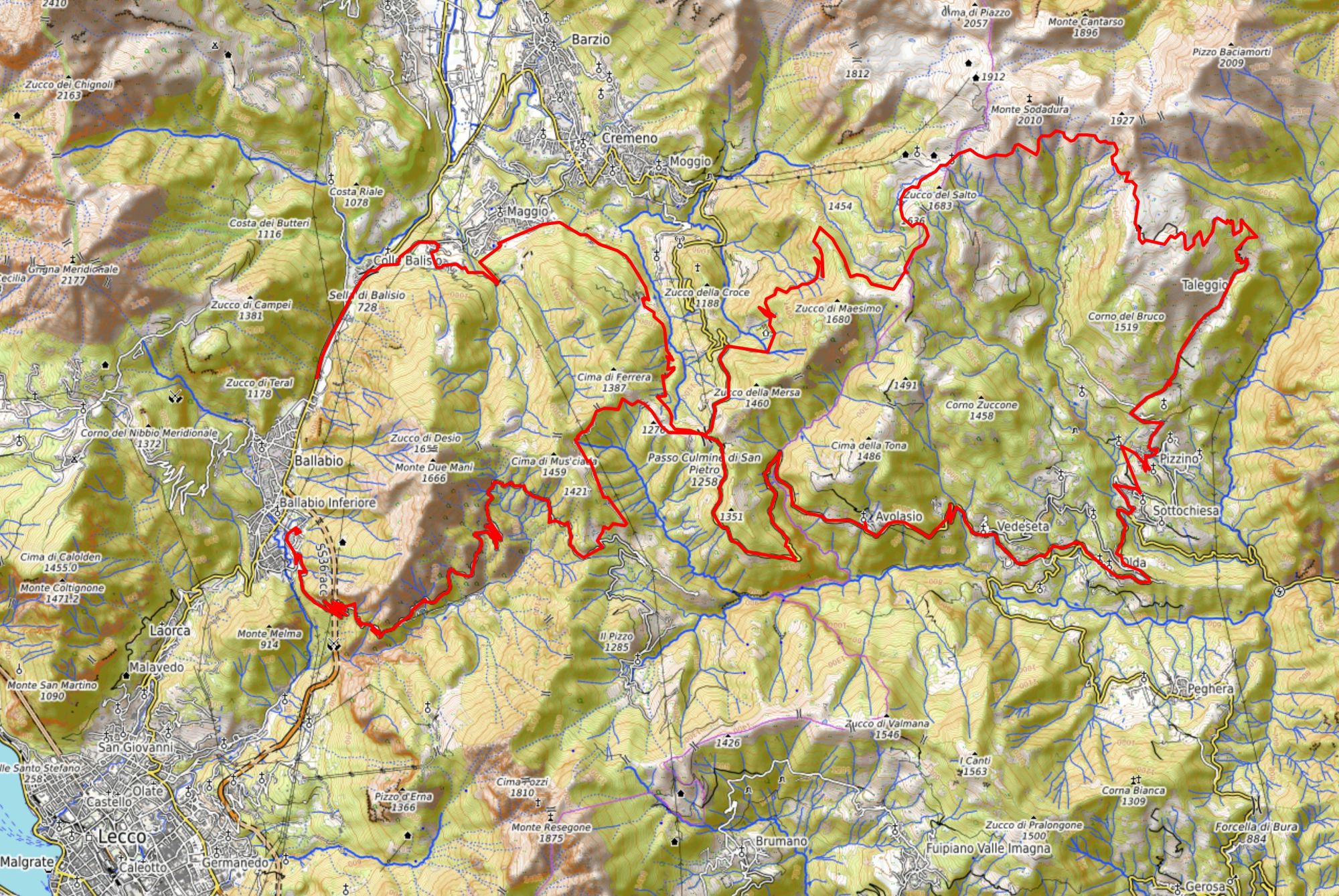 Mappa Artavaggio Val Taleggio