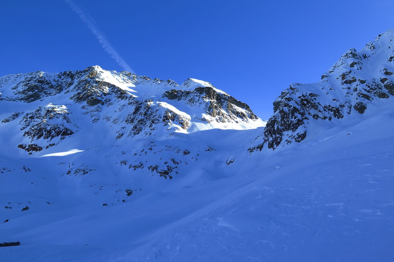 Vista del Monte Val Nera 3182m e Colle dalla Vedretta
