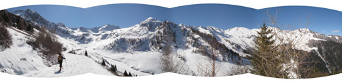 Panorama in Val del Bitto verso il Passo S.Marco