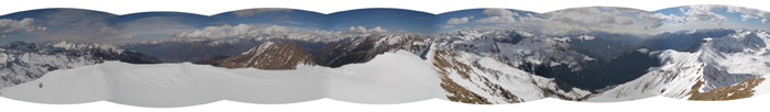 Panoramica 360� dalla cima delMonte Azzarini