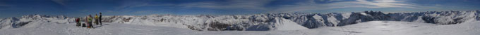 Panorama 360 gradi dalla cima de Le Sanguiniere