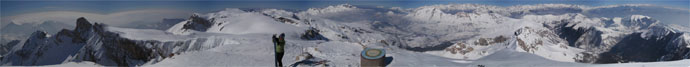 Panorama 360 gradi dalla cima del Pic de Bure