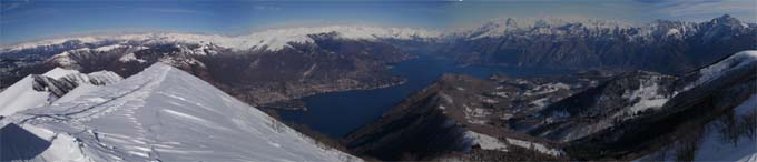 Panorama 180� dalla cima del Monte San Primo