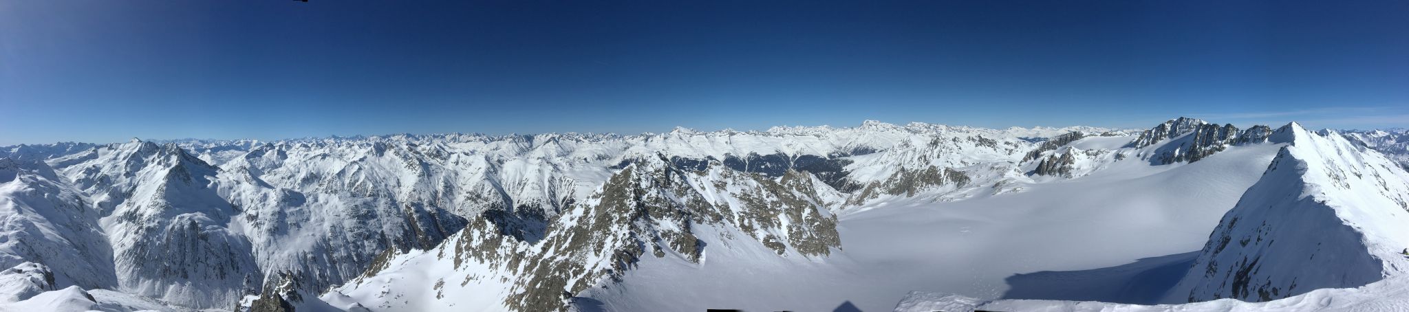 Panorama dalla cima del Piz Cristallina Panorama dalla cima del Piz Cristallina
