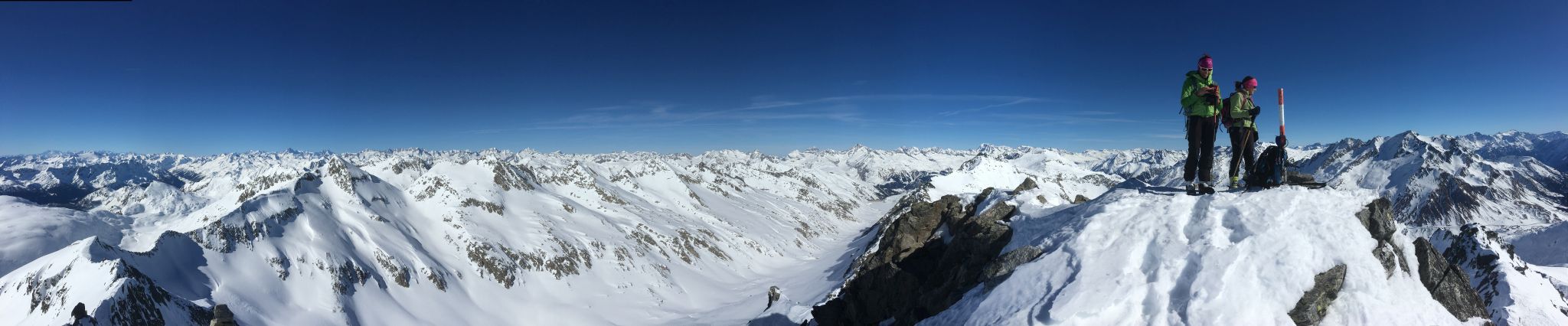 Panorama dalla cima del Piz Rondadura Panorama dalla cima del Piz Rondadura