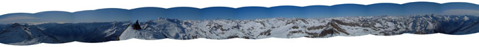 Panorama 360� dalla cima del Poncion
                                                di Braga