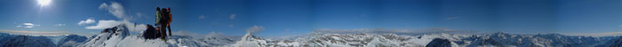 Panoramica a 360� dalla cima del
                                                Breitstock