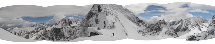 Panorama dal colle del Rysy